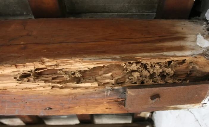 Madera exterior deteriorada